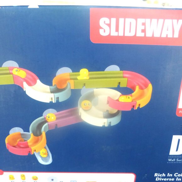 GMS1 DIY Slideway Toys WALL SUCKING SLIDEWAY 34pcs Baby Growth Baby Bath SNAKE - Picture 2 of 3